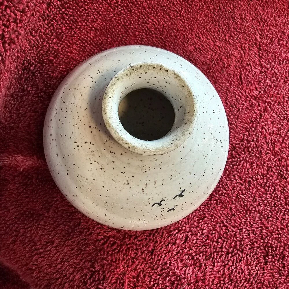 Small‎ Single Stem Studio Pottery Vase Signed by Bonnie